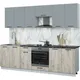 Миниатюра изображения товара Кухонный гарнитур Interline Мила Optima 60Д-2.6 (дуб серый/серебро/кастилло темный)