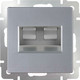 Миниатюра изображения товара Розетка Werkel WL06-RJ11+RJ45 / a029835 (серебристый)