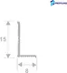 Миниатюра изображения товара Порог Profiling Ладушка Мини 15x8 (1.8м, черный матовый)