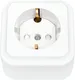 Миниатюра изображения товара Розетка Sundays Electric С заземлением со шторками РА16-280 (белый)