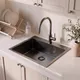 Миниатюра изображения товара Мойка кухонная Mixline Pro 559597 (черный графит, с сифоном)