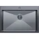 Миниатюра изображения товара Мойка кухонная Mixline Pro 559596 (черный графит, с сифоном)