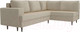 Миниатюра изображения товара Диван угловой Лига Диванов Сильвана 198 правый (микровельвет бежевый)