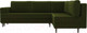 Миниатюра изображения товара Диван угловой Лига Диванов Сильвана 198 правый (микровельвет зеленый)