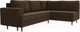 Миниатюра изображения товара Диван угловой Лига Диванов Сильвана 198 правый (микровельвет коричневый)