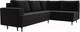 Миниатюра изображения товара Диван угловой Лига Диванов Сильвана 198 правый (микровельвет черный)