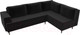 Миниатюра изображения товара Диван угловой Лига Диванов Сильвана 198 правый (микровельвет черный)