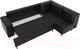 Миниатюра изображения товара Диван угловой Лига Диванов Сильвана 198 правый (экокожа черный)