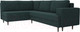 Миниатюра изображения товара Диван угловой Лига Диванов Сильвана 198 левый (велюр MR бирюзовый)