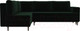 Миниатюра изображения товара Диван угловой Лига Диванов Сильвана 198 левый (велюр MR зеленый)
