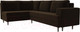 Миниатюра изображения товара Диван угловой Лига Диванов Сильвана 198 левый (велюр MR коричневый)