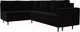 Миниатюра изображения товара Диван угловой Лига Диванов Сильвана 198 левый (велюр MR черный)