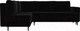 Миниатюра изображения товара Диван угловой Лига Диванов Сильвана 198 левый (велюр MR черный)