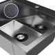 Миниатюра изображения товара Мойка кухонная Mixline Pro 559608 (черный графит, с сифоном)