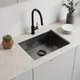 Миниатюра изображения товара Мойка кухонная Mixline Pro 559609 (черный графит, с сифоном)