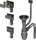 Миниатюра изображения товара Мойка кухонная Mixline Pro 559609 (черный графит, с сифоном)