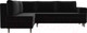Миниатюра изображения товара Диван угловой Лига Диванов Сильвана 198 левый (микровельвет черный)