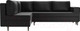Миниатюра изображения товара Диван угловой Лига Диванов Сильвана 198 левый (экокожа черный)