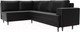 Миниатюра изображения товара Диван угловой Лига Диванов Сильвана 198 левый (экокожа черный)