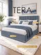 Миниатюра изображения товара Двуспальная кровать Arvento Tera (серо-голубой)