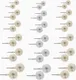 Миниатюра изображения товара Комплект сережек Queen Fair Рэйчел / 5399657 (18 пар, молочный/белый)