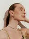 Миниатюра изображения товара Комплект бижутерии Queen Fair Лед. Серьги + Чокер / 2293175 (белый/серебрситый)