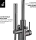 Миниатюра изображения товара Смеситель Oliveeka OL-649017-BGM (матовый оружейный металл)