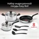 Миниатюра изображения товара Набор кухонной посуды Tefal G749S874 (8пр)