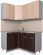 Миниатюра изображения товара Кухонный гарнитур Интерлиния Мила Лайт 1.2x1.5 (дуб молочный/дуб венге/опал светлый)