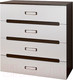 Миниатюра изображения товара Комод Горизонт Мебель Вегас (венге/белый глянец)