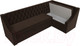 Миниатюра изображения товара Уголок кухонный мягкий Лига Диванов Мерлин 210 правый / 100452 (микровельвет, коричневый)