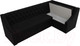 Миниатюра изображения товара Уголок кухонный мягкий Лига Диванов Мерлин 210 правый / 100454 (микровельвет, черный)