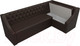 Миниатюра изображения товара Уголок кухонный мягкий Лига Диванов Мерлин 210 правый / 100460 (экокожа, коричневый)