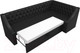 Миниатюра изображения товара Уголок кухонный мягкий Лига Диванов Мерлин 210 правый / 100461 (экокожа, черный)
