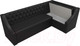 Миниатюра изображения товара Уголок кухонный мягкий Лига Диванов Мерлин 210 правый / 100461 (экокожа, черный)