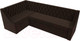 Миниатюра изображения товара Уголок кухонный мягкий Лига Диванов Мерлин 210 левый / 100452 (микровельвет, коричневый)