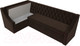 Миниатюра изображения товара Уголок кухонный мягкий Лига Диванов Мерлин 210 левый / 100452 (микровельвет, коричневый)