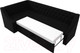 Миниатюра изображения товара Уголок кухонный мягкий Лига Диванов Мерлин 210 левый / 100454 (микровельвет, черный)