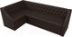 Миниатюра изображения товара Уголок кухонный мягкий Лига Диванов Мерлин 210 левый / 100460 (экокожа, коричневый)