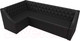 Миниатюра изображения товара Уголок кухонный мягкий Лига Диванов Мерлин 210 левый / 100461 (экокожа, черный)