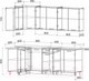 Миниатюра изображения товара Кухонный гарнитур Интерлиния Мила Лайт 1.2x2.2 (дуб золотой/бетон/дуб бунратти)