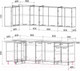 Миниатюра изображения товара Кухонный гарнитур Интерлиния Мила Лайт 1.2x2.4 (бетон/антрацит/травертин)