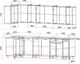 Миниатюра изображения товара Кухонный гарнитур Интерлиния Мила Лайт 1.2x2.7 (белый платинум/дуб золотой/дуб бунратти)