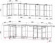 Миниатюра изображения товара Кухонный гарнитур Интерлиния Мила Лайт 1.2x2.8 (вудлайн кремовый/бетон/бискайская сосна)