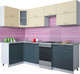 Миниатюра изображения товара Кухонный гарнитур Интерлиния Мила Gloss 50-12x26 (ваниль/асфальт глянец)
