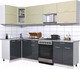 Миниатюра изображения товара Кухонный гарнитур Интерлиния Мила Gloss 60-12x27 (ваниль/асфальт глянец)