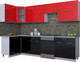 Миниатюра изображения товара Кухонный гарнитур Интерлиния Мила Gloss 60-12x30 (красный/черный глянец)