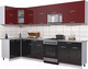 Миниатюра изображения товара Кухонный гарнитур Интерлиния Мила Gloss 60-12x31 (бордовый/черный глянец)
