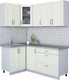 Миниатюра изображения товара Кухонный гарнитур Интерлиния Мила Крафт 1.2x1.8 (дуб снежный)