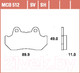 Миниатюра изображения товара Тормозные колодки TRW MCB512